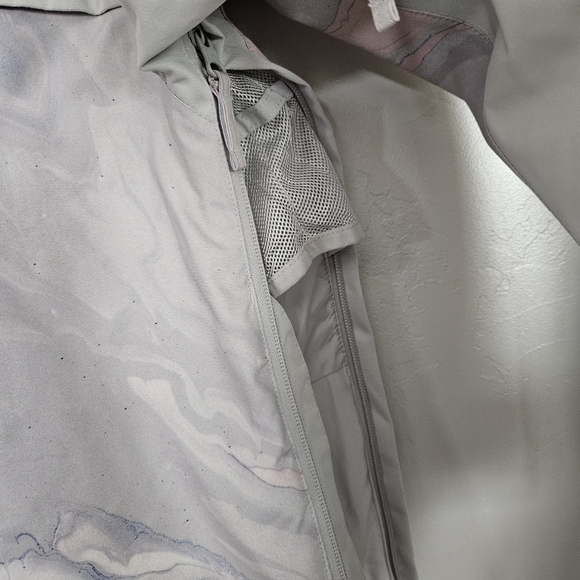 Roxy Chloe Kim Women's Large Pink Blue Pastel Marble Patterned Coat Skiing Snow - Picture 9 of 12